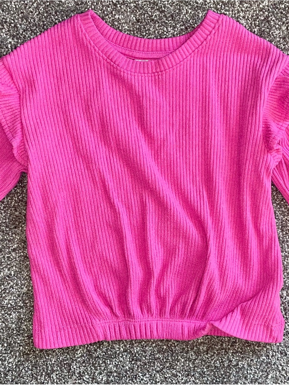 Bright Pink Ribbed Two-Piece Set-Cat&Jack - Picture 3 of 3